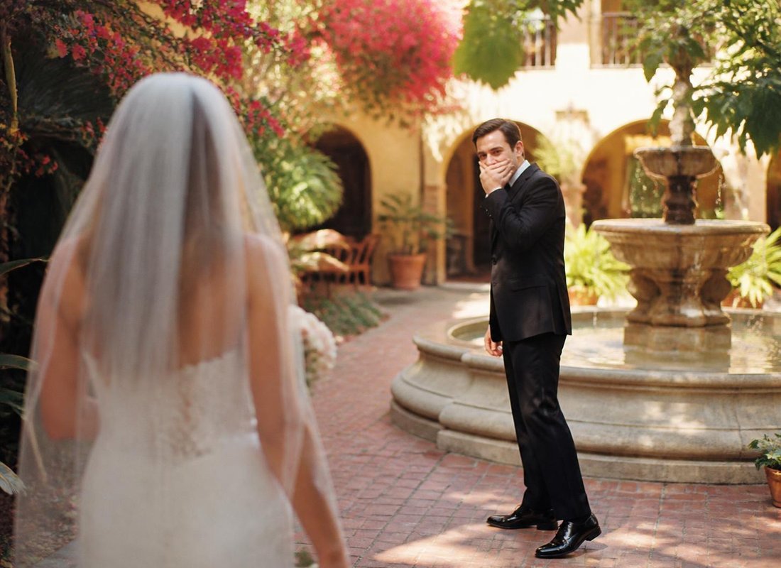 First look in a hotel courtyard