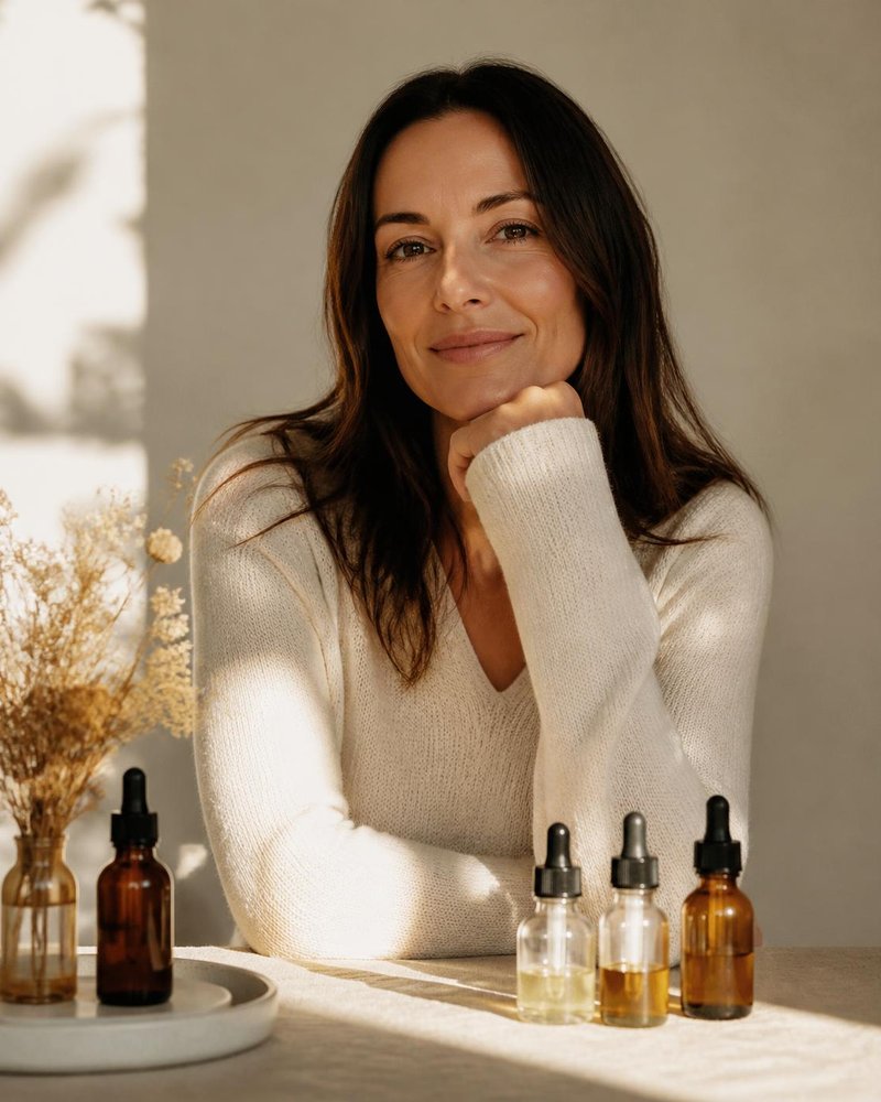 Founder portrait for a skincare brand